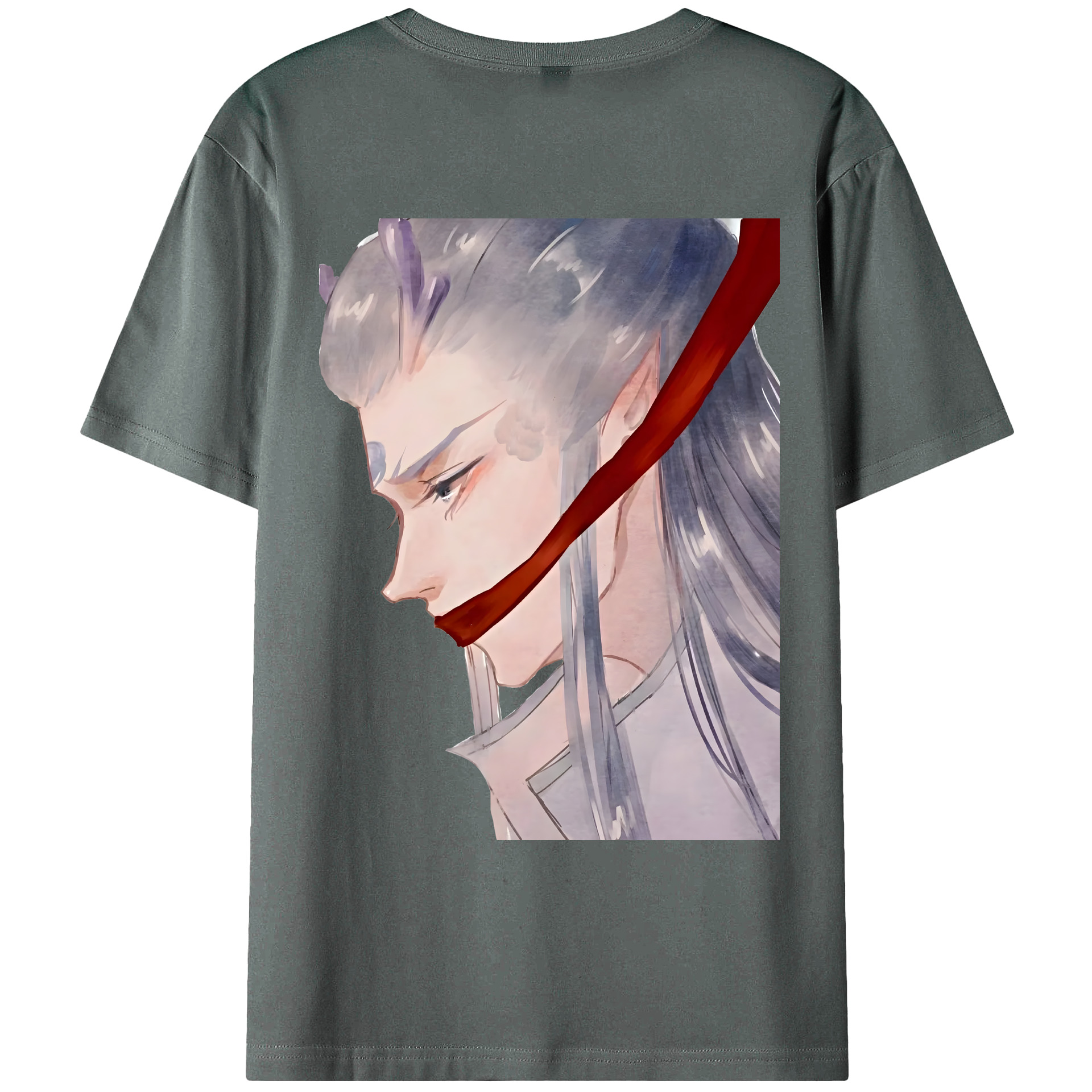 （画像用） Ne Zha 2 ナタ 魔童の大暴れ 綿100％ メンズ半袖Tシャツ（バックプリント） 通気性